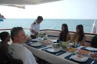 Aft deck dining